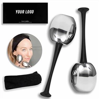 Mae Cryo yn glynu globau iâ ar gyfer wyneb