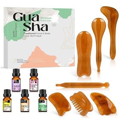 Offer wyneb gua sha a set olew tylino