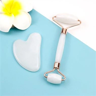 Set wyneb rholer gua sha jade